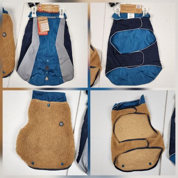 Arcadia Trail 3 in 1 Dog Jacket Rain Coat Pet Multiwear Removable Sherpa Fleece - Picture 4 of 16